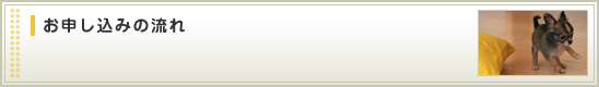 お申し込みの流れ